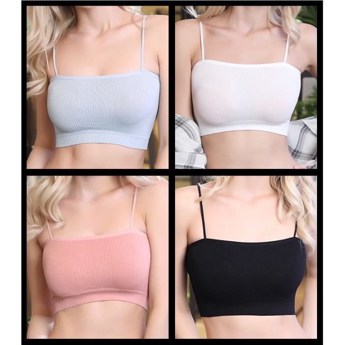 Áo Bra Quây Cotton tăm freesize dưới 56kg mã FLA45 | WebRaoVat - webraovat.net.vn