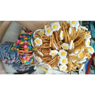 Dây buộc tóc hình trứng chiên 😋😋