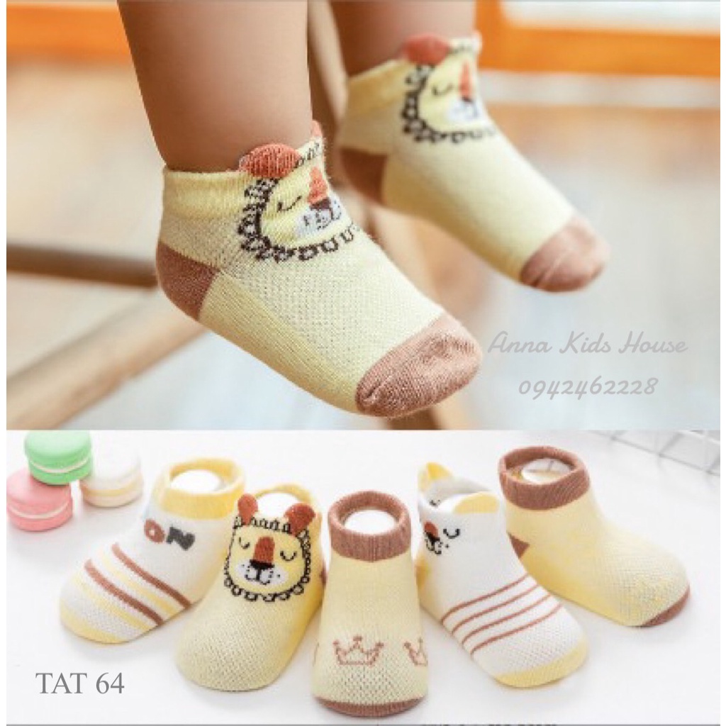 TAT 64 :  SET 5 Đôi tất lưới cho bé