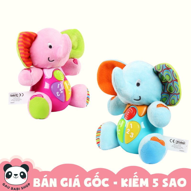 FREE SHIP !!! Thú bông biết hát chú voi Winfun 0689 chính hãng