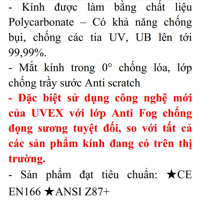 KÍNH Us TRẮNG BẢO HỘ