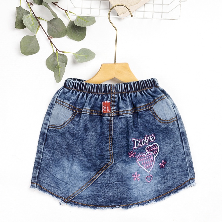 Quần giả váy jean cho bé gái từ 25kg -38kg (Quần váy bé gái từ 3 tuổi - 11 tuổi)