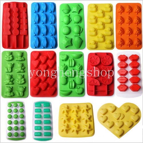 Khuôn Silicon Làm Đá / Xà Phòng / Kẹo / Sô Cô La Hình Trái Cây Dễ Thương DIY