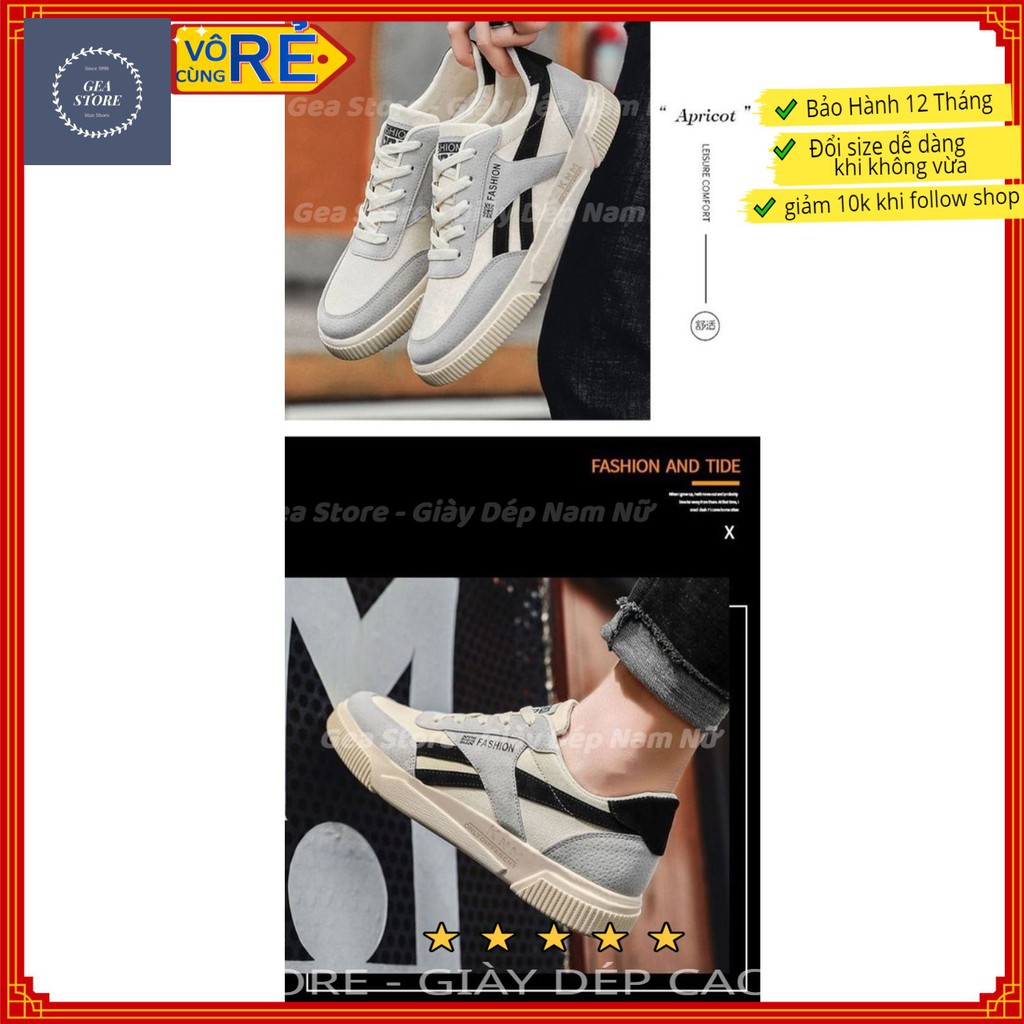 Giày sneaker nam tăng chiều cao 5cm - Giày thể thao nam gea thoáng chân, không gây mùi hôi chân - Mã GEATT01