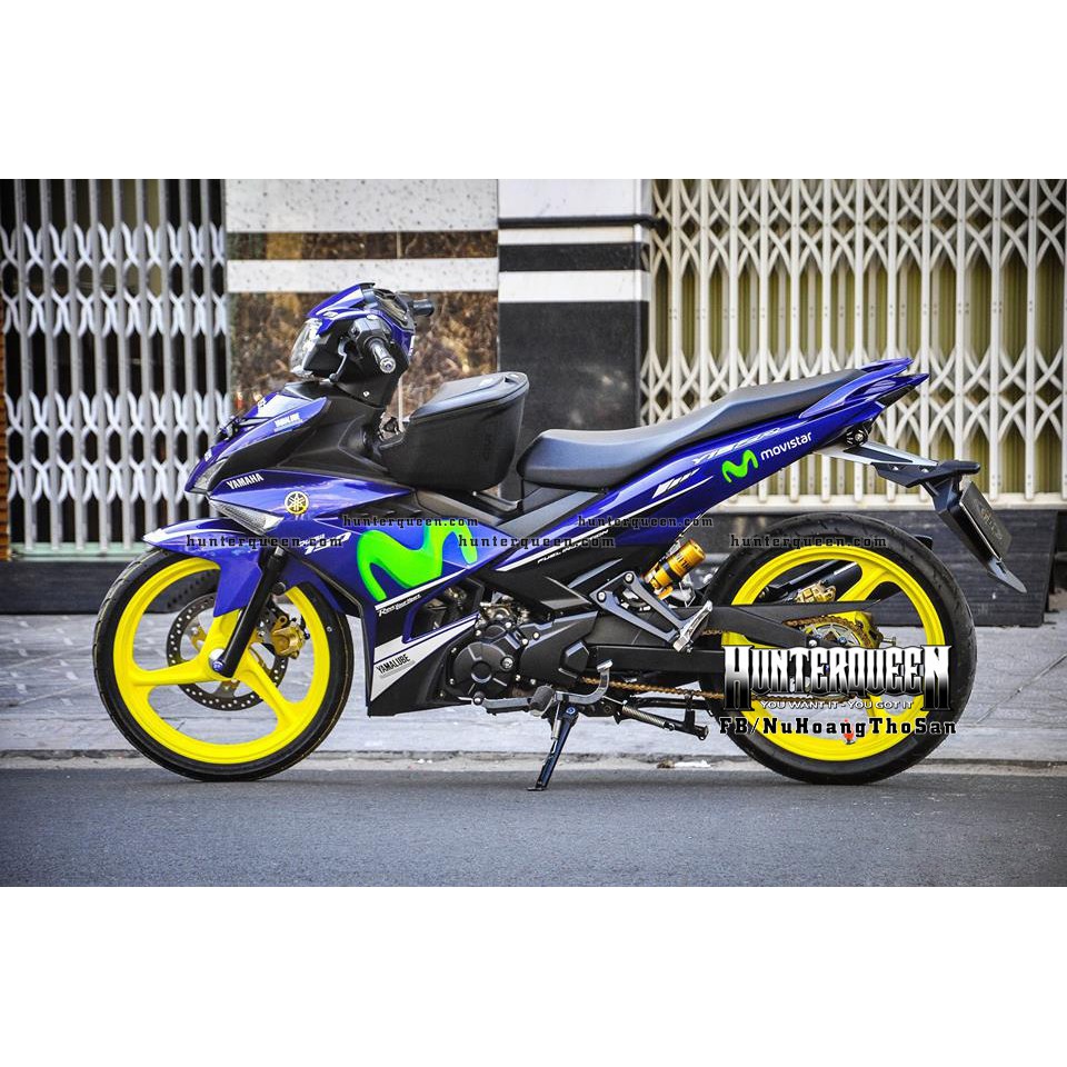 Tem rời dán xe Exciter 150. Movistar GP nổi bật. Bền màu, không bong tróc