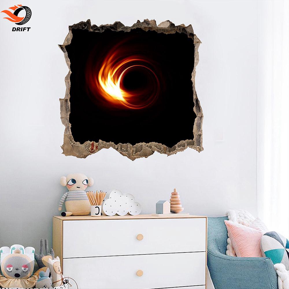 Sticker 3D hình lỗ đen vũ trụ độc đáo kích thước 45*60cm dùng dán trang trí tường