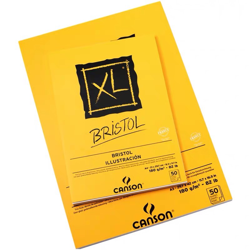 Giấy vẽ Canson XL Bristol Illustracion khổ A4 180g 50 tờ