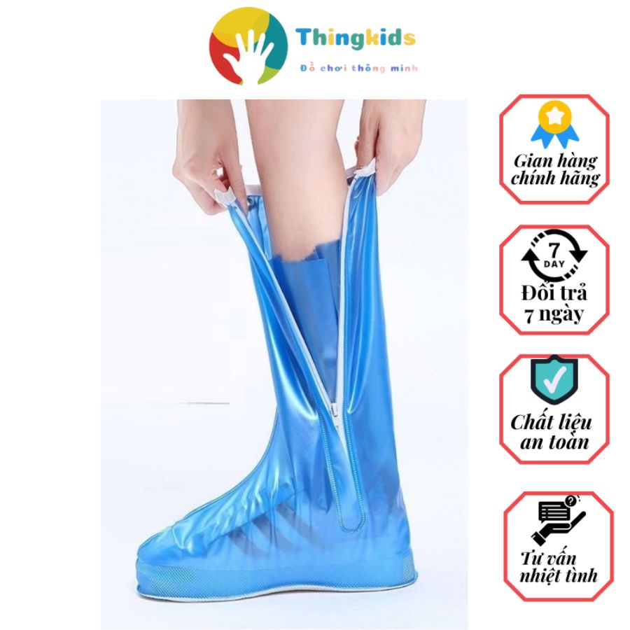 Bọc giày sillicon đi mưa chống trơn trượt - Thingkids