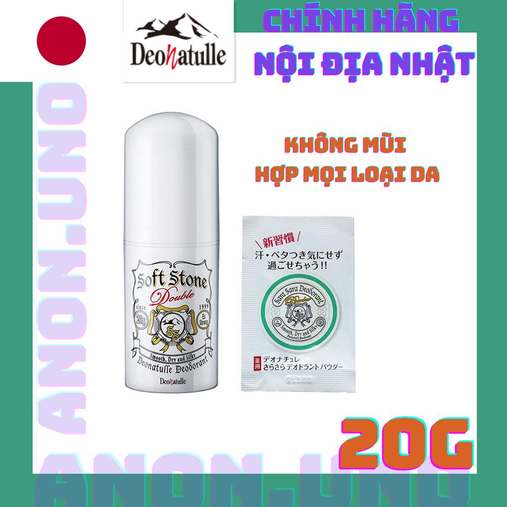 Lăn nách đá khoáng Softstone DEONATULLE 20g khử mùi ngăn vàng áo Nhật Bản