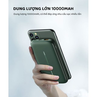 Pin sạc dự phòng usams suction cup hít nam châm không dây 10.000mah