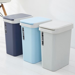 Thùng rác nắp lật hình chữ nhật phong cách Bắc Âu cho nhà tắm/nhà bếp
