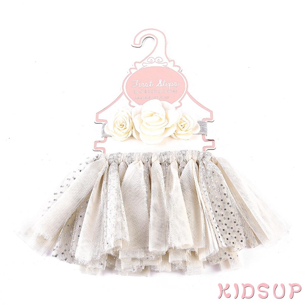 Set Váy Xoè Tutu + Băng Đô Cài Tóc Phụ Kiện Chụp Hình Cho Bé