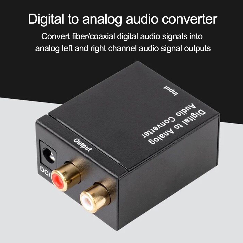 Universal Optical Coax Digital Toslink To Analog Audio RCA L/R Adapter