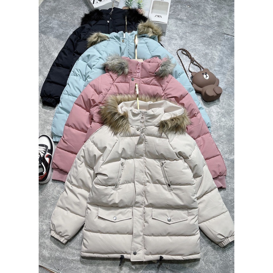 Áo phao nữ mũ lông | BigBuy360 - bigbuy360.vn