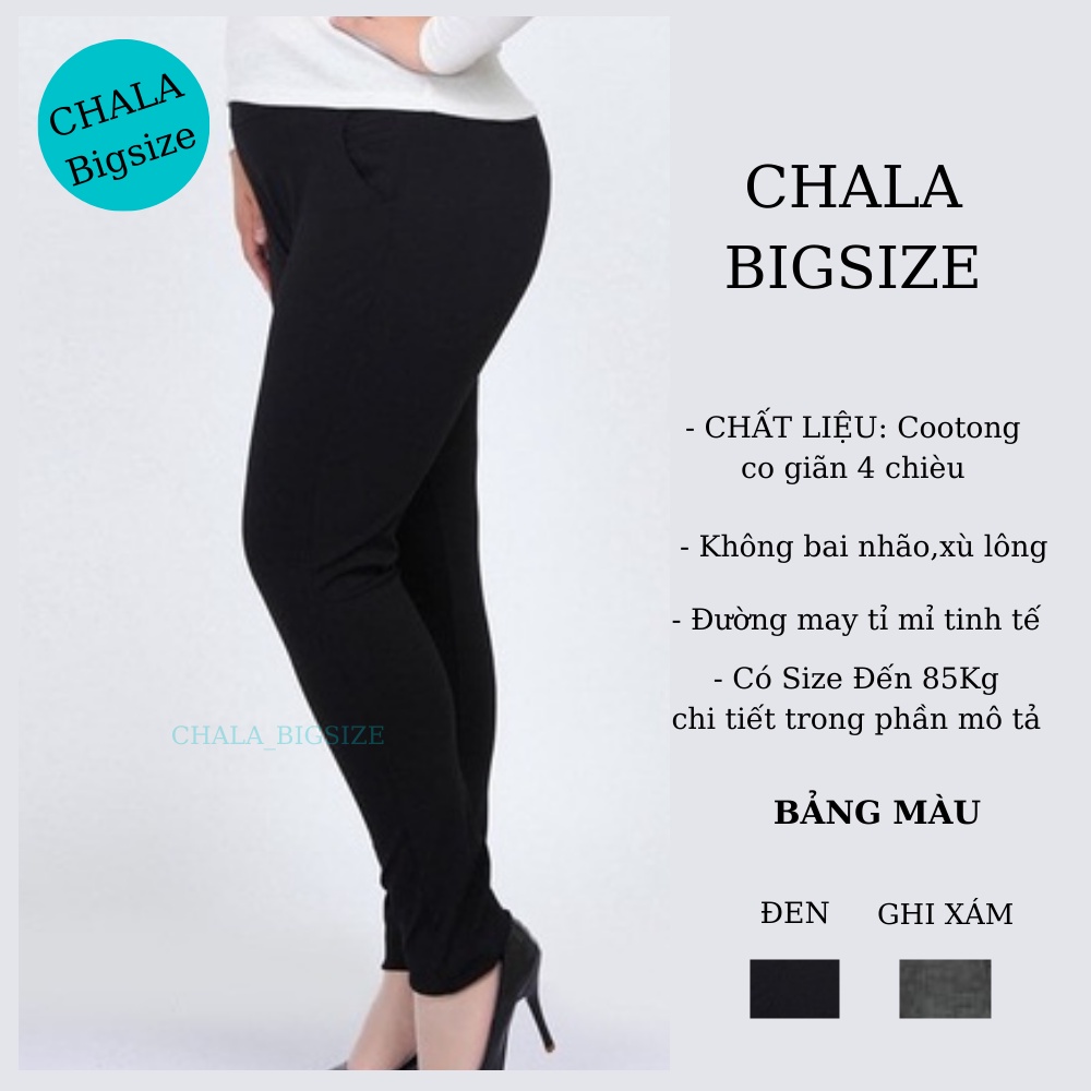 Quần Legging Nữ Dài Bigsize Lưng Cao Nâng Mông Chala Thời Trang Nữ Hàn Quốc