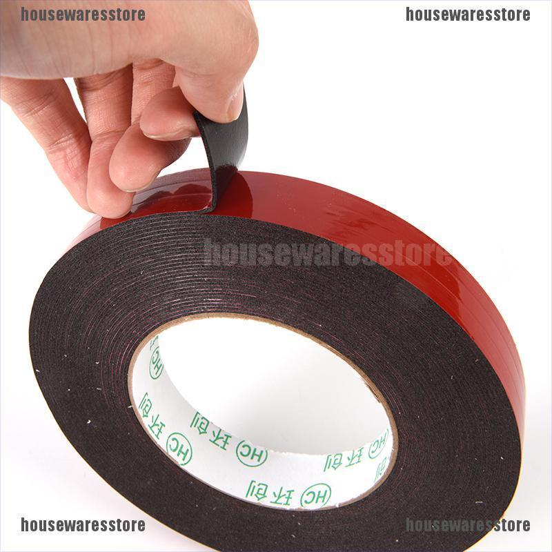 Cuộn Băng Keo Hai Mặt Siêu Dính Màu Đỏ Dài 10m