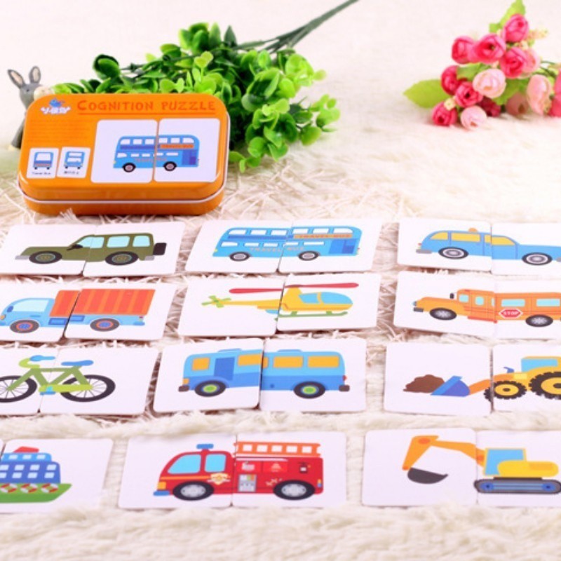 Set 32 thẻ ghép hình giáo dục nhận biết cho bé