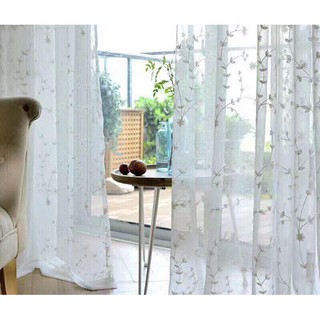 Rèm cửa voan thêu tay (mẫu hoa 18)