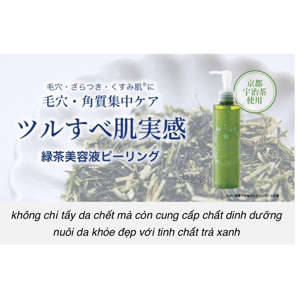 Gel tẩy tế bào chết trà xanh Green Tea Clear Peeling Santa Marche Nhật Bản 200ml