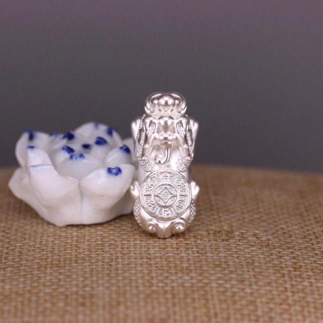 KHO SỈ  Charm Tỳ Hưu bạc cõng kim tiền - Hàng bạc tốt loại 1 cực đẹp PH305