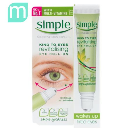 LĂN MẮT Simple Kind to Eyes Revitalizing Eye Roll-On