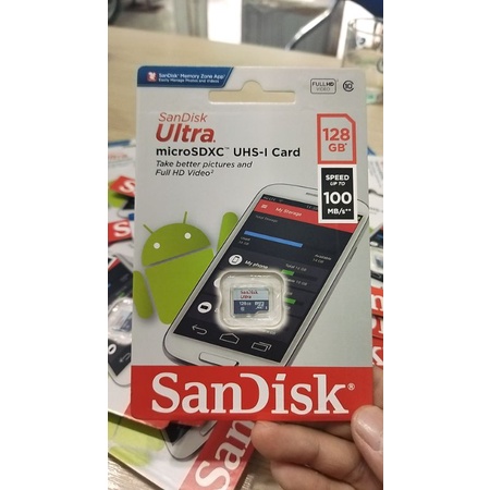 Thẻ Nhớ MicroSDXC SanDisk Ultra 128GB 100MB/s 667x SDSQUNR128GGN6MN - CHO ĐIỆN THOẠI,CAMERA WIFI