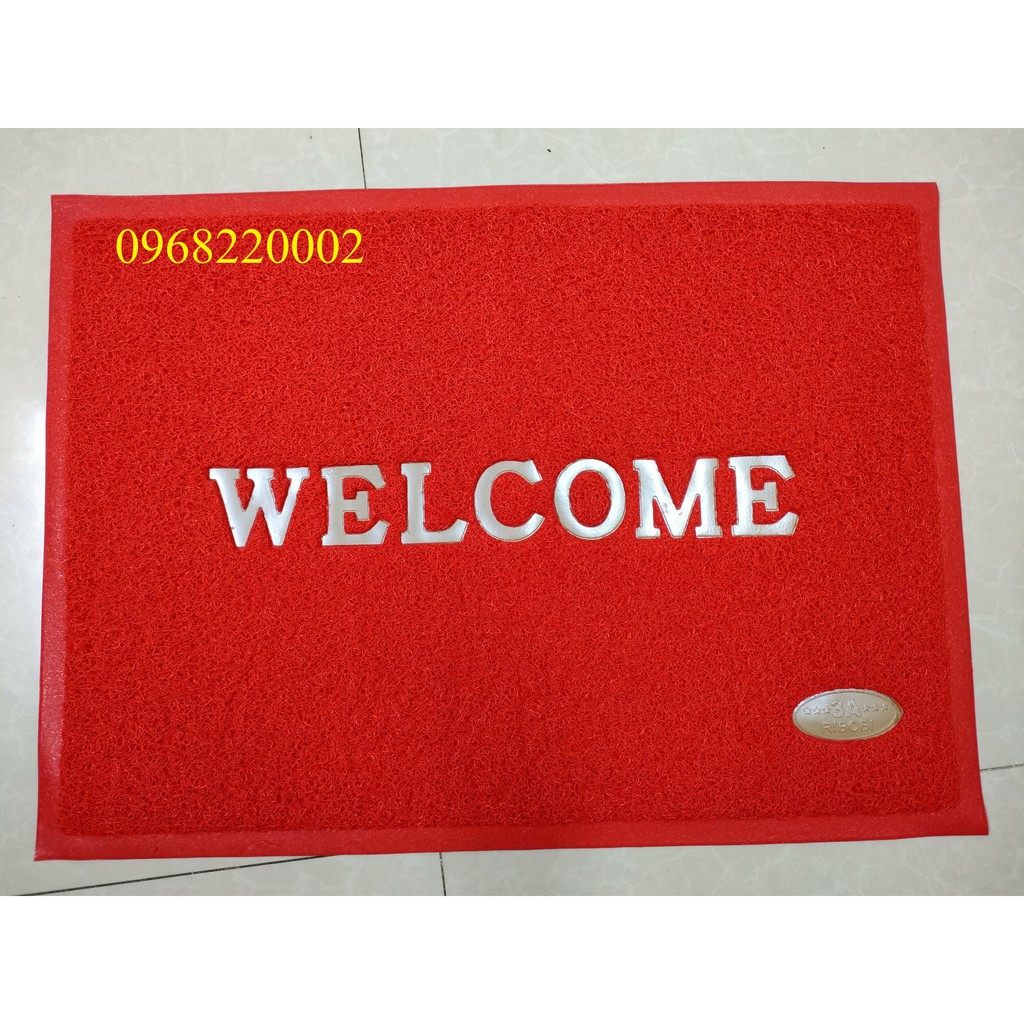 Thảm nhựa chống trơn trượt Welcome / Xin Chào