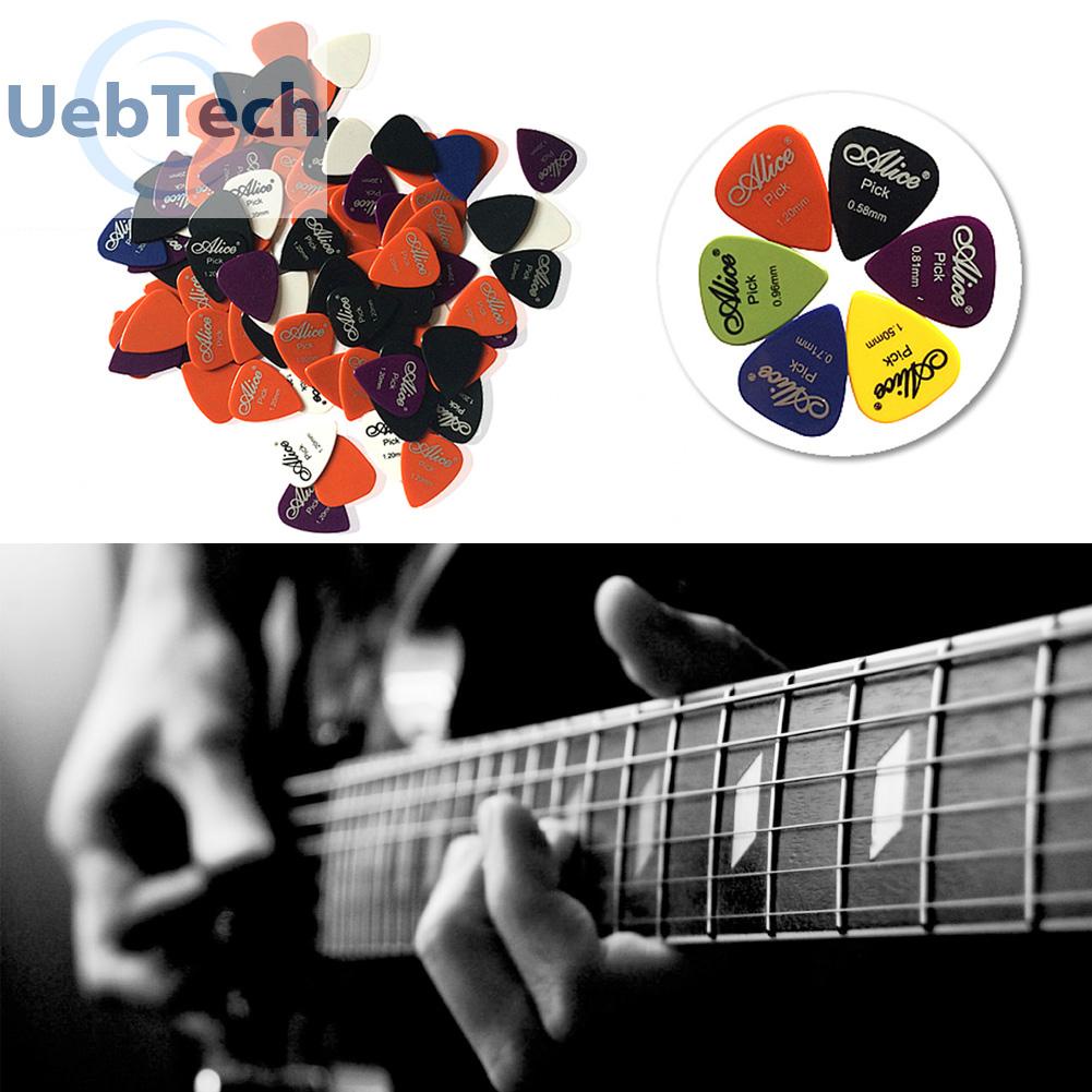 Bộ 40 miếng gảy đàn guitar bằng ABS dành cho đàn dân gian/ guitar acoustic/ điện/ bass ngẫu nhiên Uebtech