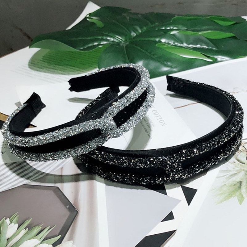 Băng Đô Cài Tóc Đính Đá Lấp Lánh Phong Cách Hàn Quốc Thời Trang Cho Nữ