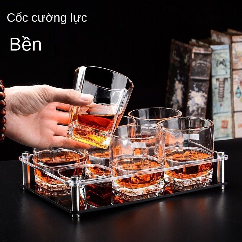 kính cường lực KTV ly bia thiết lập logo tùy chỉnh chống rơi quầy bar cá tính đặc biệt bát giác nhà rượu sáng t