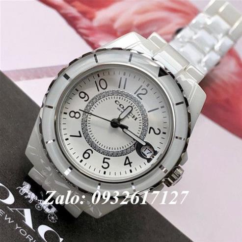Đồng Hồ Nữ Coach 14503462 Dây Đá Ceramic Trắng 32mm