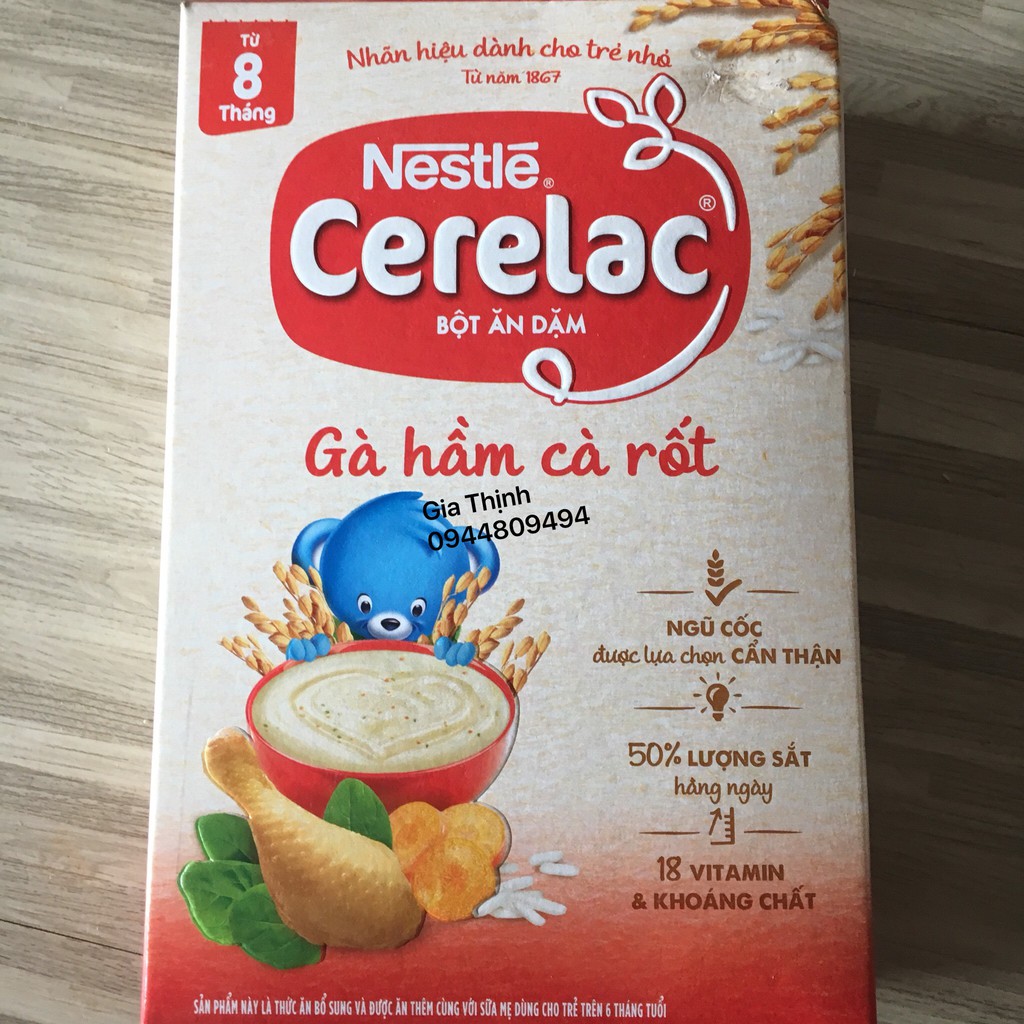 Bột Ăn Dặm Nestle' Cerelac Gà Hầm Cà Rốt (200gr)