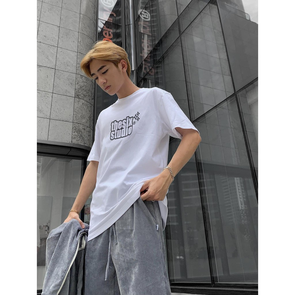 Áo thun unisex tay lỡ form rộng Localbrand -  THE SIX - Big Logo [T609] | BigBuy360 - bigbuy360.vn