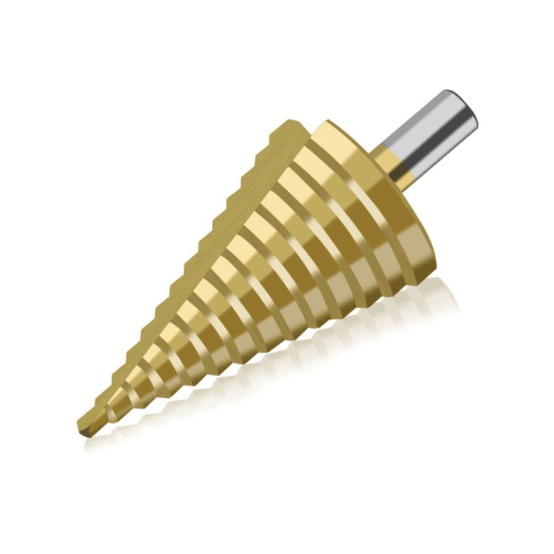 Mũi Khoan Bước HSS Phủ Titan 4-42mm Tốc Độ Cao Cho Lỗ Thép Kim Loại
