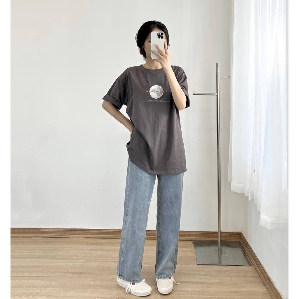 Áo thun FLY TO THE MOON form rộng thời trang miho house