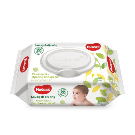 Khăn ướt Huggies không mùi/hương lô hội 64 miếng:Không mùi