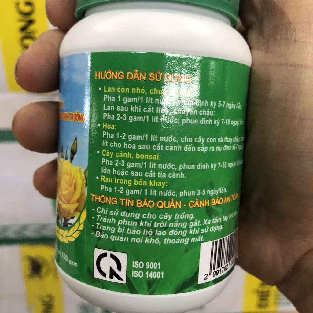 Lọ 100g Phân bón chính hãng đầu trâu MK 501 NẢY CHỒI RA LÁ