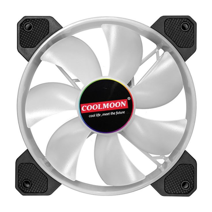 Quạt Tản Nhiệt, Fan 14cm Led RGB Coolmoon Y14 - Đồng Bộ Hub Coolmoon