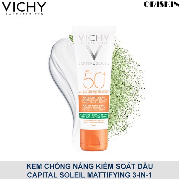 [MỚI] VICHY KEM CHỐNG NẮNG CHỐNG Ô NHIỄM VÀ BỤI MỊN HẰNG NGÀY SPF50+, CHỐNG TIA UVA &amp; UVB CAPITAL SOLEIL 50ML