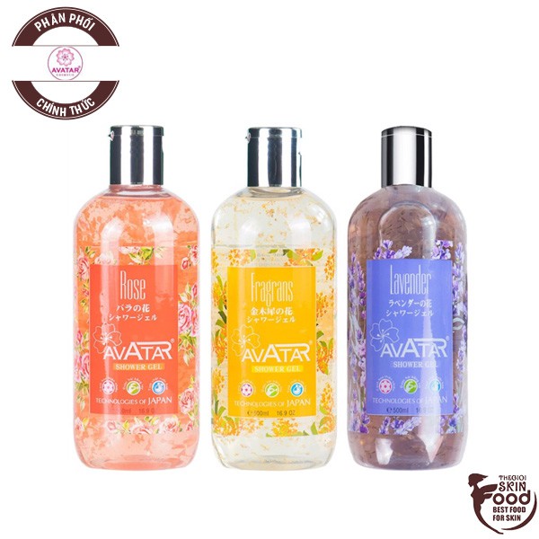 Sữa Tắm Chiết Xuất Từ Cánh Hoa Thiên Nhiên Avatar Shower Gel 500ml