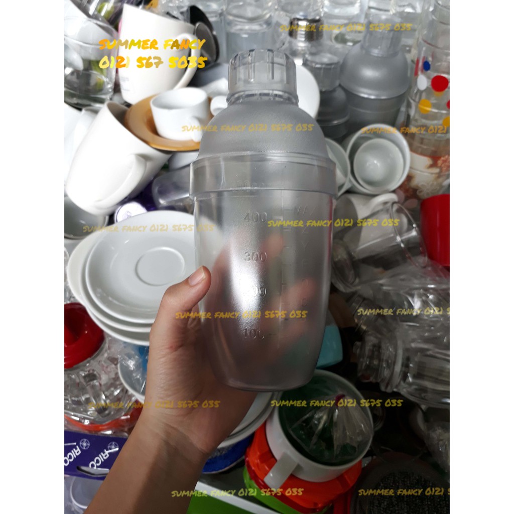 Bình shaker 700ml nhựa bình lắc nhựa pha chế cocktail quán bar - Shaker