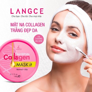 MẶT NẠ DƯỠNG TRẮNG ĐẸP DA COLLAGEN SKIN WHITE DA DẦU (HỒNG) và DA KHÔ HOẶC THƯỜNG ( XANH)