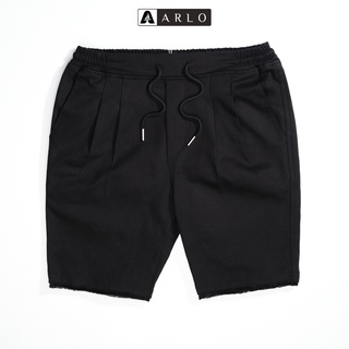 Quần Short Kaki DEVIOUS Lưng Thun Chất Liệu Kaki Cao Cấp Co Dãn Màu Đen - ARLO