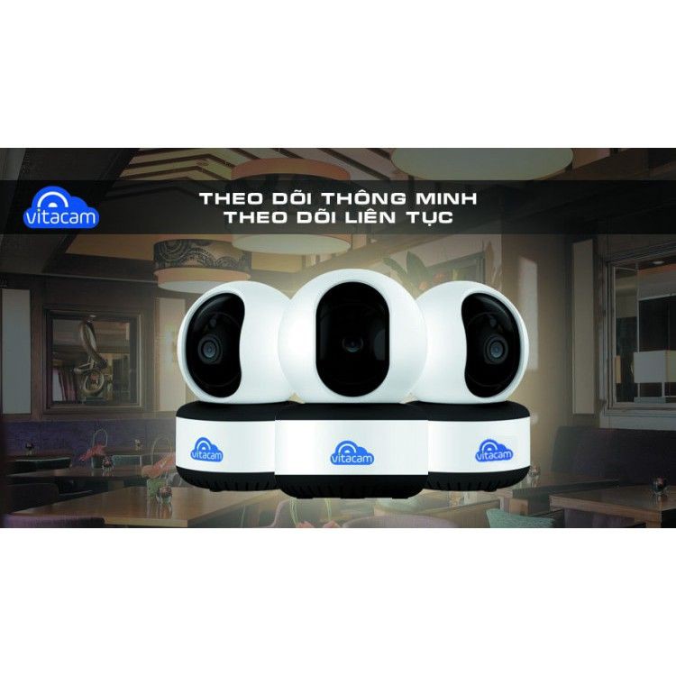 Camera IP Wifi Vitacam C1080 2.0Mpx full HD Bám theo chuyển động - Hàng Chính Hãng bảo hành 24 tháng