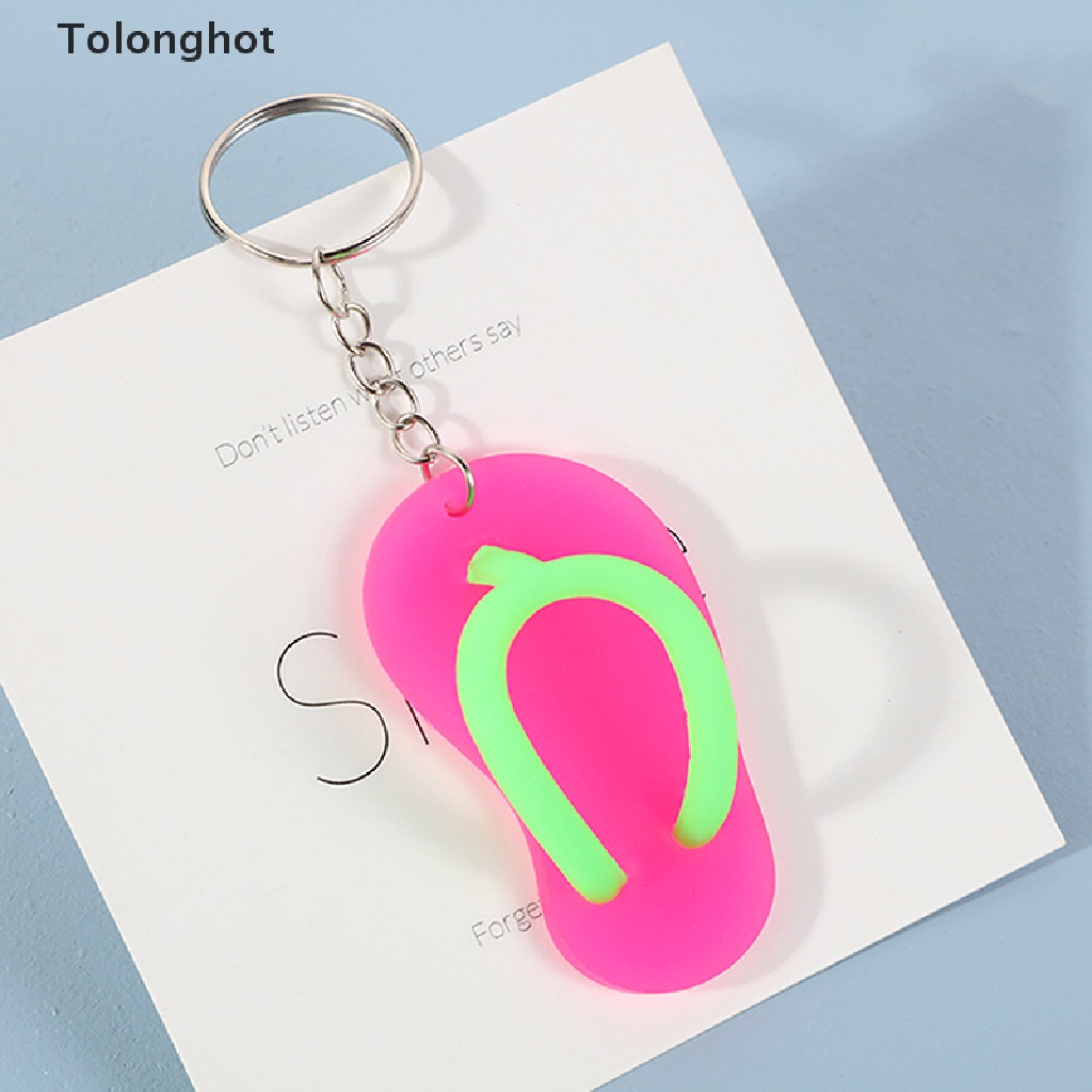 Móc Khóa Hình Dép Xỏ Ngón PVC Mini 3D Dễ Thương