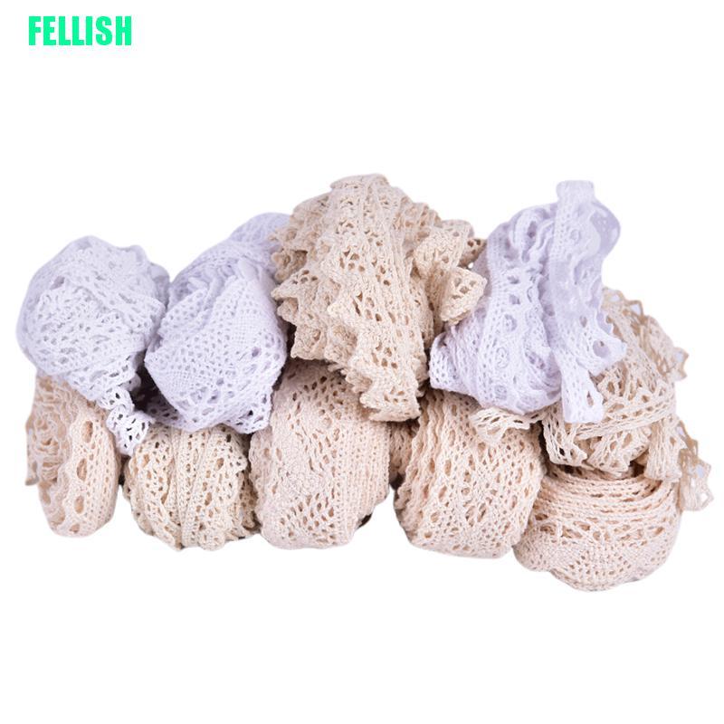 Cuộn Dây Ren Cotton 5yard Dùng Để Trang Trí Thủ Công