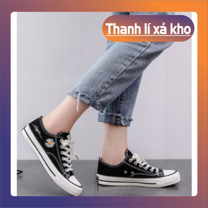 Giày Vải Hoa Cúc Với Chữ Ký Độc Đáo (NỮ) Xả kho - Siêu rẻ!!!