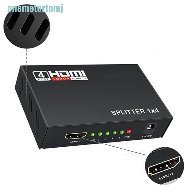 【ter】1 x 4 HDMI Splitter Converter 1 In 4 Out HDMI 1.4 Splitter Amplifier Display