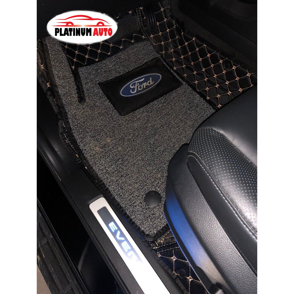 Thảm lót sàn ô tô 6D Ford Everest  - Da PU cao cấp, Không mùi, Giảm 20% tiếng ồn