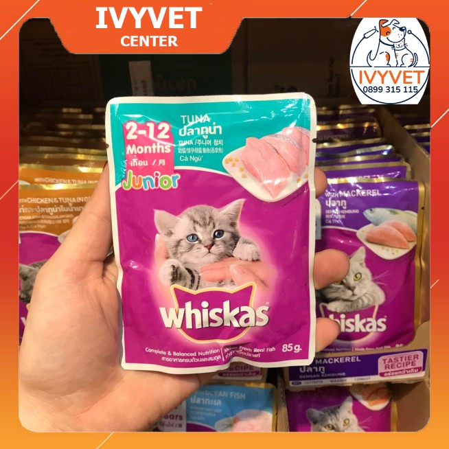 Thức ăn cho mèo - Pate mèo con Whiskas 24 gói